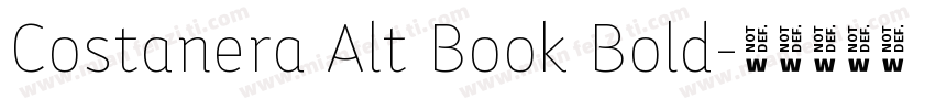 Costanera Alt Book Bold字体转换